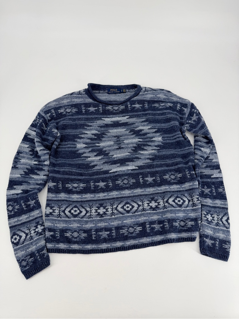 Polo Ralph Lauren Blue Southwest Sweater Women’s Small - Picture 2 of 5